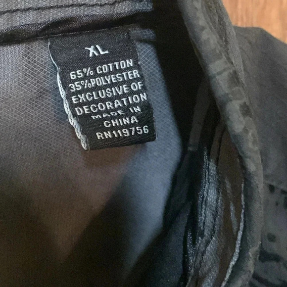 J. Campbell Los Angeles Men’s Paisley Black Button Down Shirt XL - Picture 5 of 6